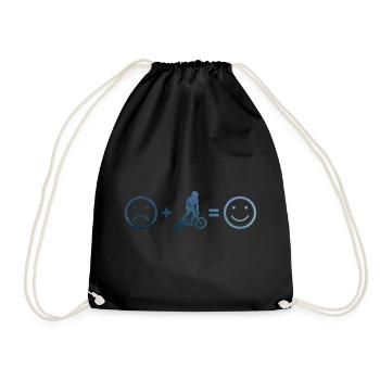 bmx bike cycling bmx young bike ladies - Drawstring Bag - black - Front
