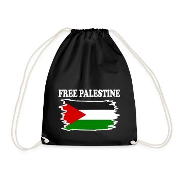 Free palestine - Turnbeutel - Schwarz - Vorne