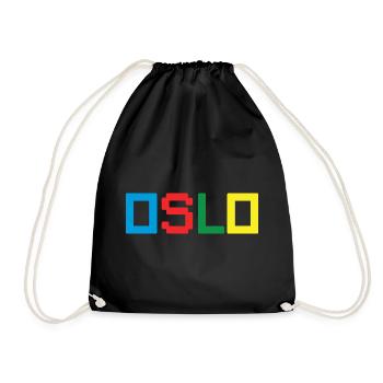 OSLO Norway Norwegen - Drawstring Bag - black - Front