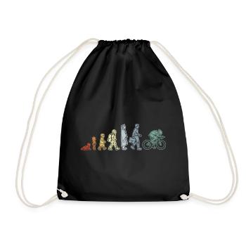 Cyclist Evolution - Drawstring Bag - black - Front