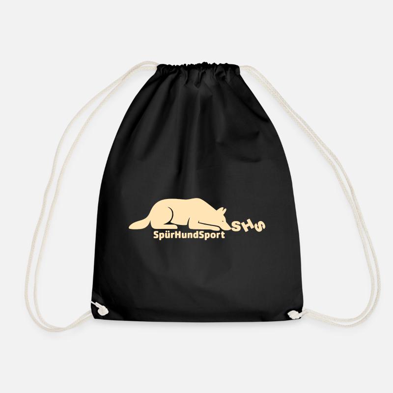 SHS Logo beige - Turnbeutel - Schwarz