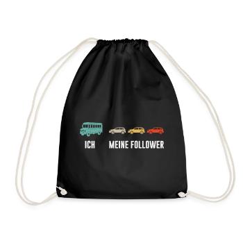 Busfahrer Und Meine Follower - Turnbeutel - Schwarz - Vorne