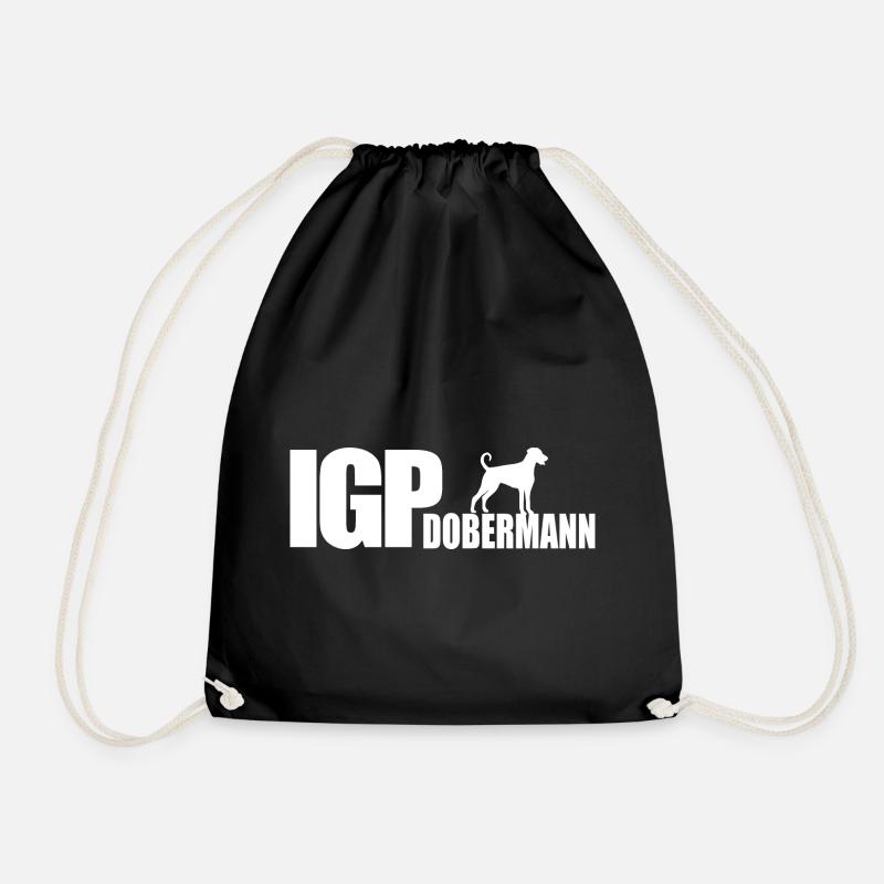 IGP DOBERMANN Wilsigns Hunde Hundesport Geschenk - Turnbeutel - Schwarz