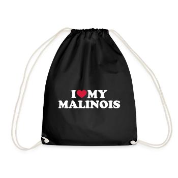 Malinois - Turnbeutel - Schwarz - Vorne