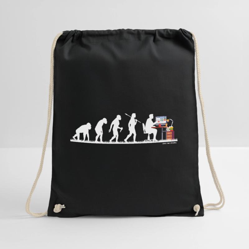 Evolution Nerd Geek Hacker Coder Programmierer Turnbeutel