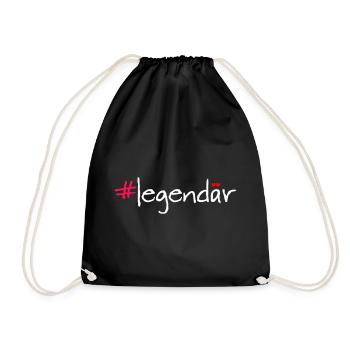#legendär - Turnbeutel - Schwarz - Vorne