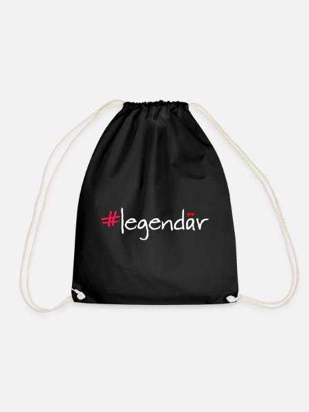 #legendär - Turnbeutel - Schwarz