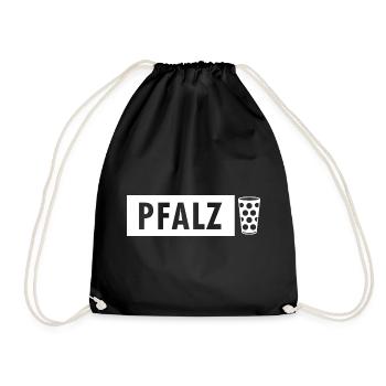 Pfalz Schild mit Dubbeglas - Turnbeutel - Schwarz - Vorne
