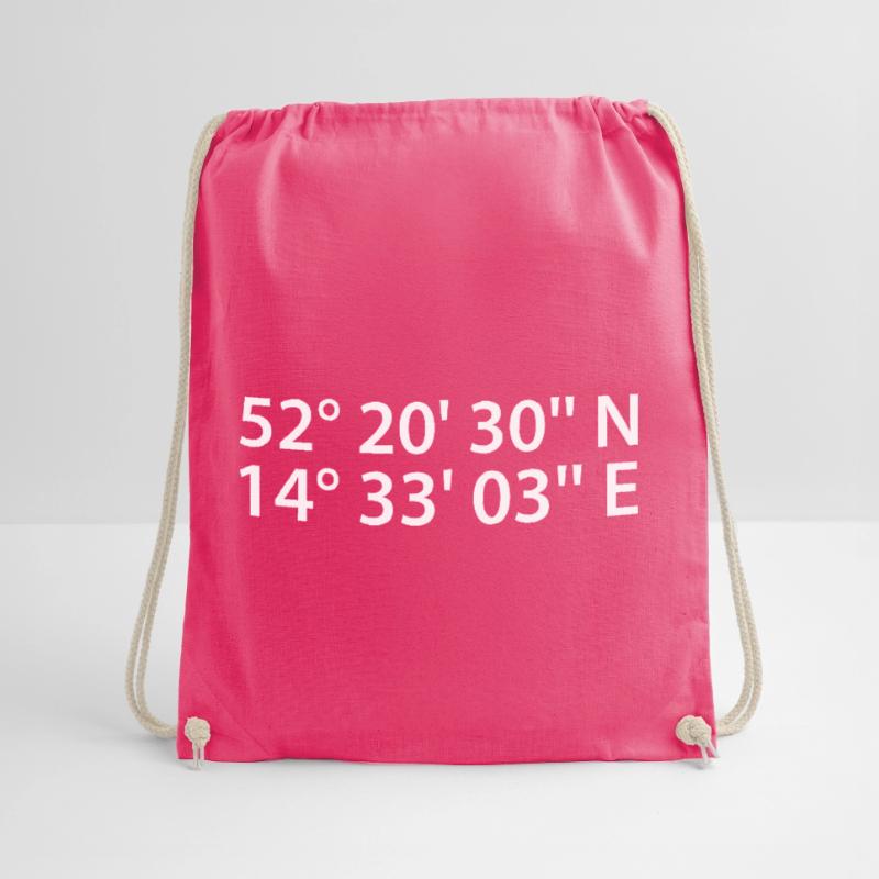 Frankfurt (Oder) coordinates Drawstring Bag
