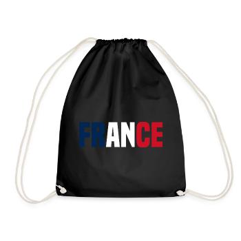 Frankreich - Turnbeutel - Schwarz - Vorne