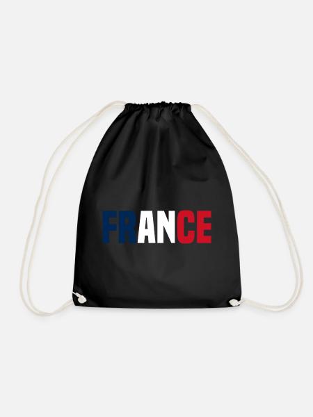 Frankreich - Turnbeutel - Schwarz
