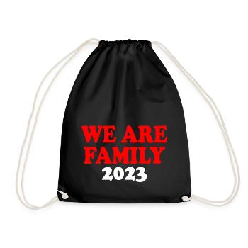 We are family - Turnbeutel - Schwarz - Vorne