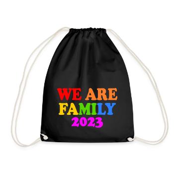 We are family 2023 - Turnbeutel - Schwarz - Vorne