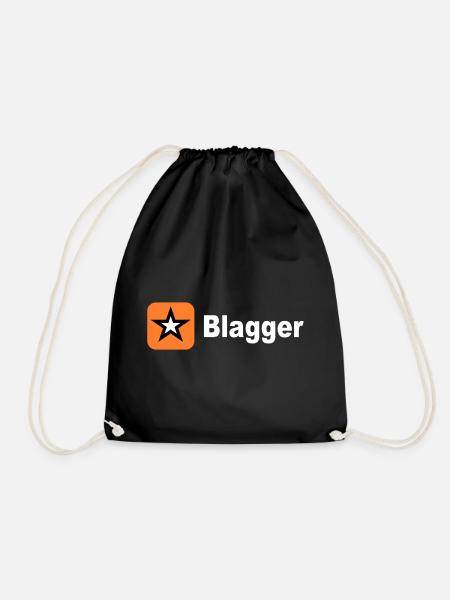big blagger star - Drawstring Bag - black