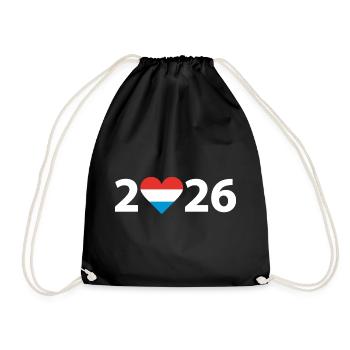 J’aime Luxembourg 2026, vacances au Luxembourg 2026 - Sac de sport léger - noir - Devant