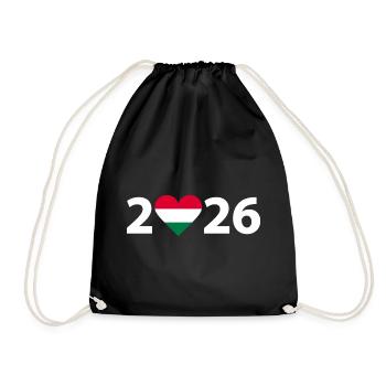 I love Hungary 2026, Hungary 2026 - Drawstring Bag - black - Front