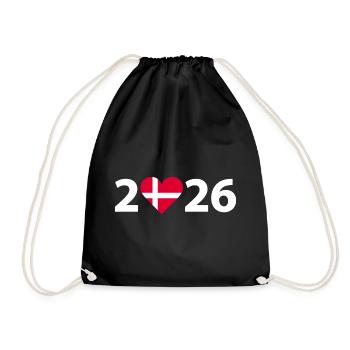 J’aime Danemark 2026, Vacances au Danemark 2026 - Sac de sport léger - noir - Devant
