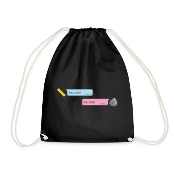 Rock & Rule - Drawstring Bag - black - Front