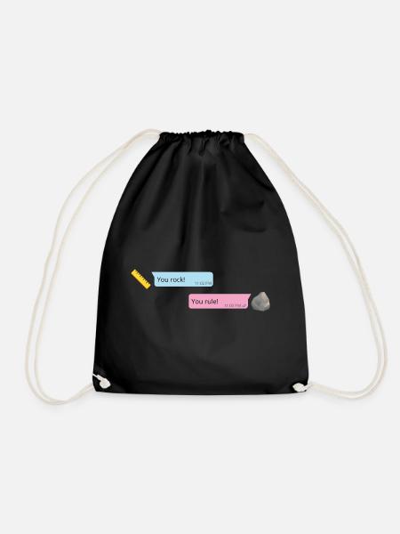 Rock & Rule - Drawstring Bag - black