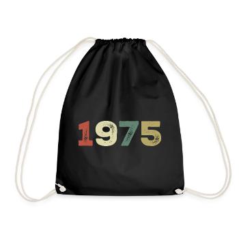 1975 Born 1975 - Drawstring Bag - black - Front