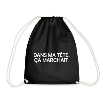 IN MY HEAD IT WORKED. | Humor - Drawstring Bag - black - Front