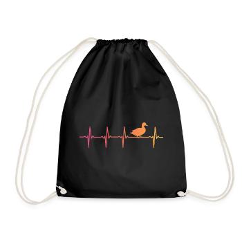 Duck Sunset Duck Flapping Ducks - Drawstring Bag - black - Front