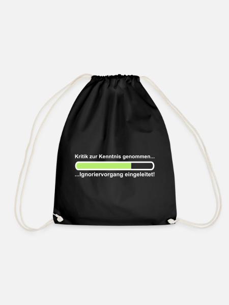 Ignoriervorgang - Turnbeutel - Schwarz