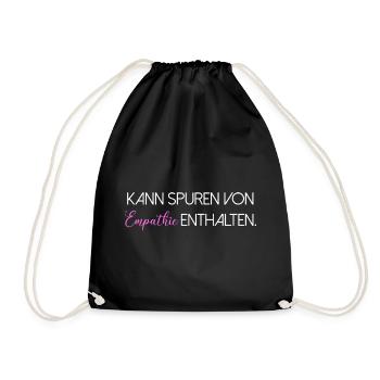 May contain traces of empathy saying Scripture - Drawstring Bag - black - Front