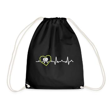 Padel Padel Player Padeltennis Padel Tennis - Drawstring Bag - black - Front