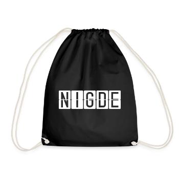 Panneau de l’aéroport de Niğde - Sac de sport léger - noir - Devant