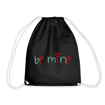 Be Mine Herz - Turnbeutel - Schwarz - Vorne