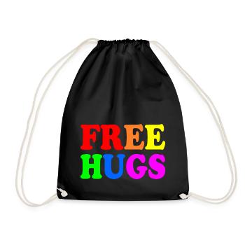 Free hugs - Sac de sport léger - noir - Devant