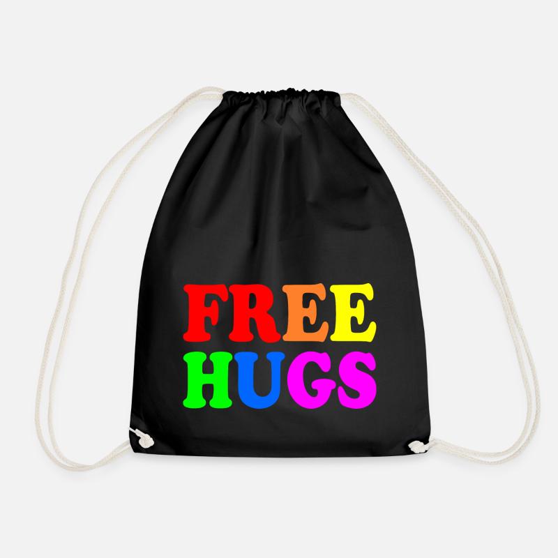 Free hugs - Turnbeutel - Schwarz