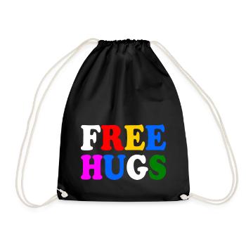 Free hugs - Sac de sport léger - noir - Devant