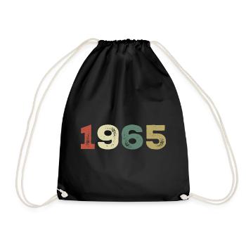 1965 Born in 1965 - Drawstring Bag - black - Front