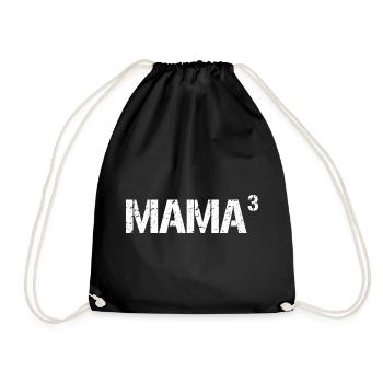 Maman de 3 enfants - Cadeau génial de fête des mères de maman - Sac de sport léger - noir - Devant