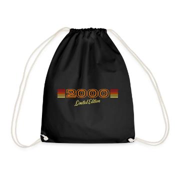 Year 2000 - Drawstring Bag - black - Front