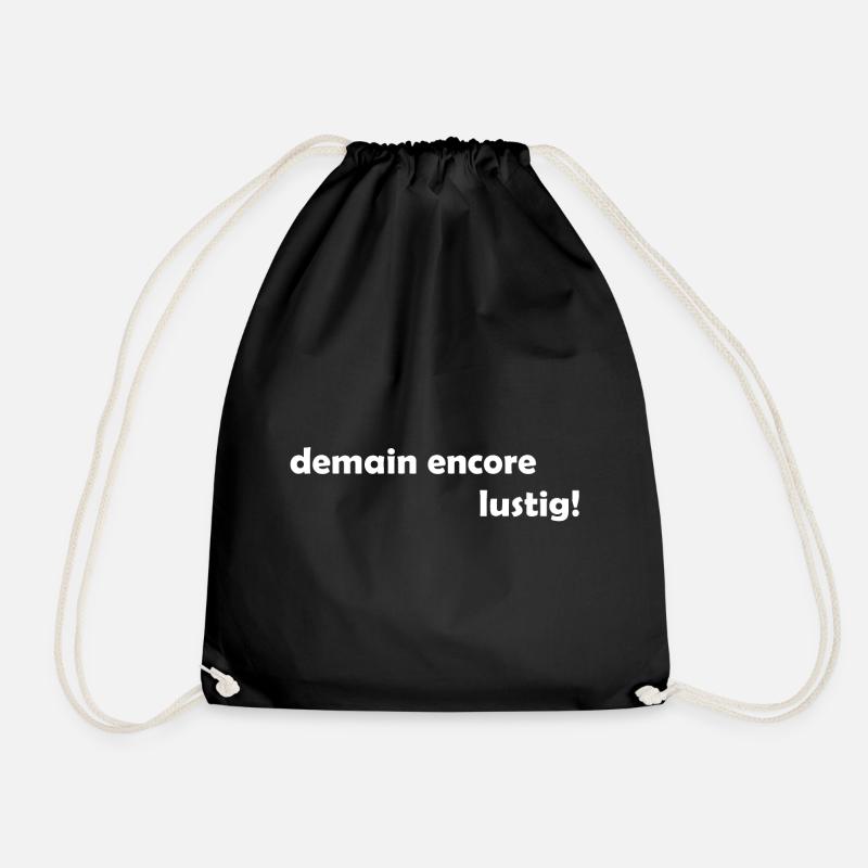 demain encore lustig - Turnbeutel - Schwarz