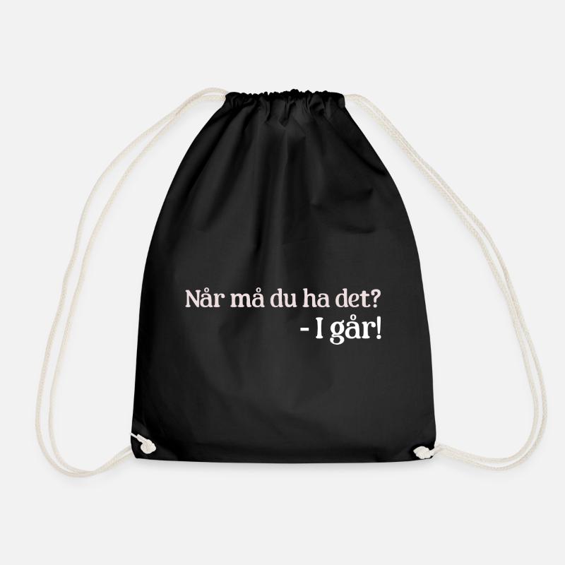 Yesterday - Drawstring Bag - black