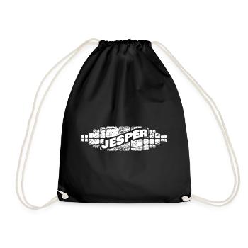 Geschenk für Jesper - Turnbeutel - Schwarz - Vorne