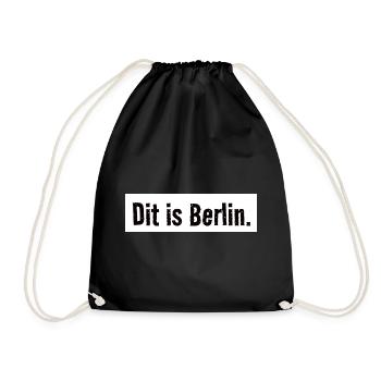 This is Berlin. Urban. City. capital. Verdict - Drawstring Bag - black - Front