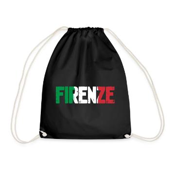 Firenze Italia - Turnbeutel - Schwarz - Vorne