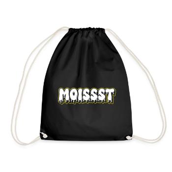 Moist Fat Font Wortzeichen - Turnbeutel - Schwarz - Vorne