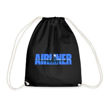 Avion Jumbo Jet - Sac de sport léger - noir - Devant