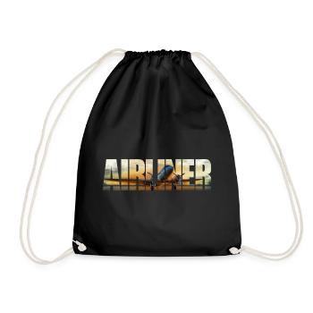 Airliner DC-3 - Drawstring Bag - black - Front