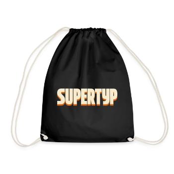 Supertype – Statement Design - Drawstring Bag - black - Front