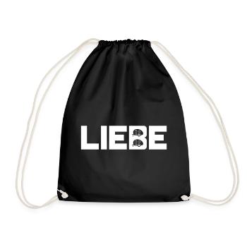 Liebe Camping Quote Caravan Wohnmobil Fan Camper - Turnbeutel - Schwarz - Vorne