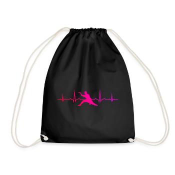 Kungfu Kung Fu Wushu Arts martiaux pour hommes - Sac de sport léger - noir - Devant