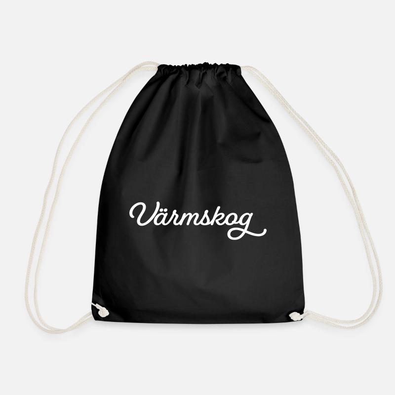 Värmskog white - Drawstring Bag - black