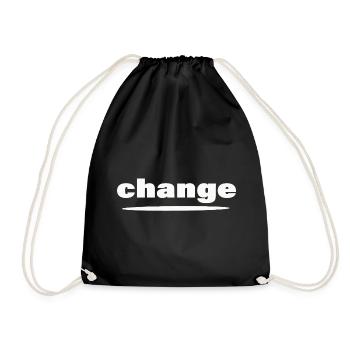 Change - Drawstring Bag - black - Front